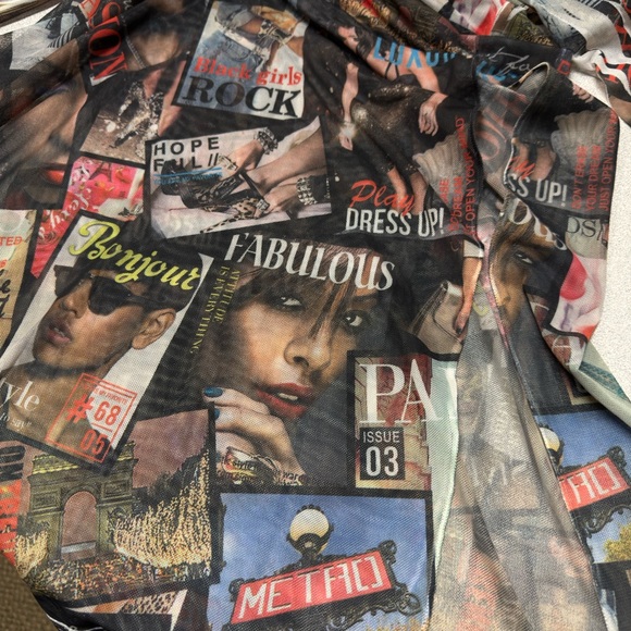 VTG Magazine-Print Collage Dress • Statement Graphic Dress • Streetwear Chic” 1x - Picture 12 of 12